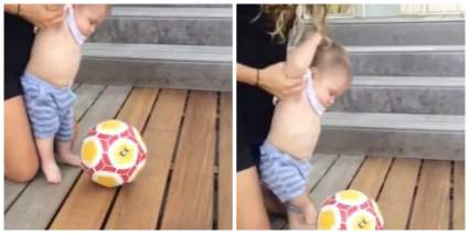 VÍDEO: Shakira Graba a su Bebé Pateando la Pelota