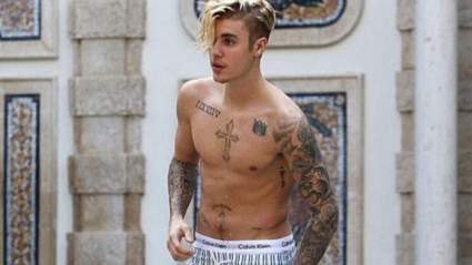 FOTO: Justin Bieber Mojado y en su Calzoncillos