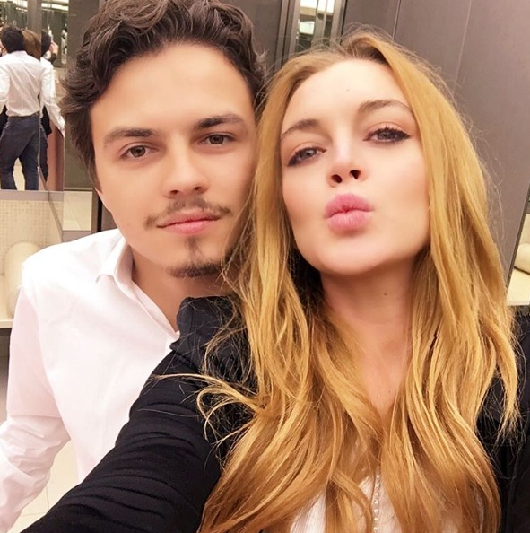 Lindsay Lohan y Egor (Twitter)