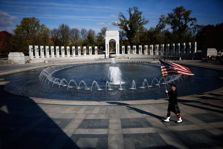 Wreath-Laying Ceremony Held At WWII Memorial In Washington DC On Veterans Day