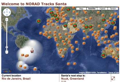 Mira a Santa Claus en vivo repartiendo regalos