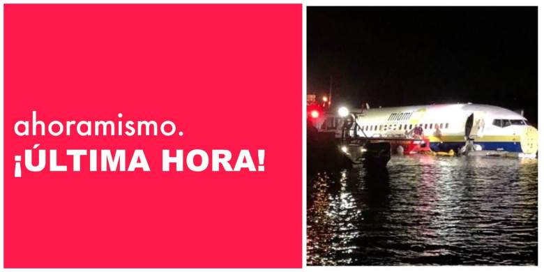 Boeing 737 se sale de la pista de NAS Jacksonville y se cae al río