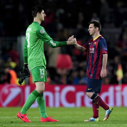 La provocación de Courtois a Messi que calienta la previa del Clásico
