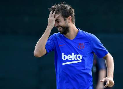 Piqué deja en ridículo a Quique Setién en pleno entrenamiento