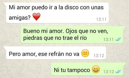 Mira las conversaciones chistosas en WhatsApp