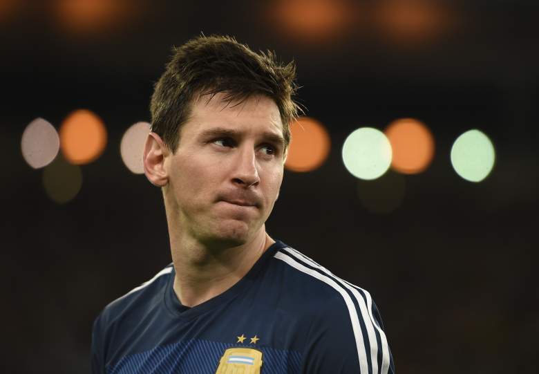 Messi con la camiseta de la selección Argentina