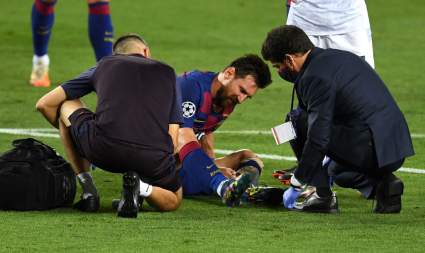 El escandaloso golpe que se llevó Leo Messi en el tobillo. ¿Está lesionado?