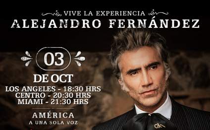 Alejandro Fernández presentará un memorable concierto ¿Cómo verlo?