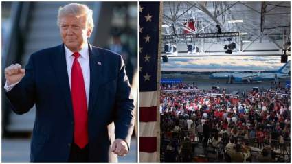 ¿Cuánta gente hubo en el mitin de Trump en New Hampshire?