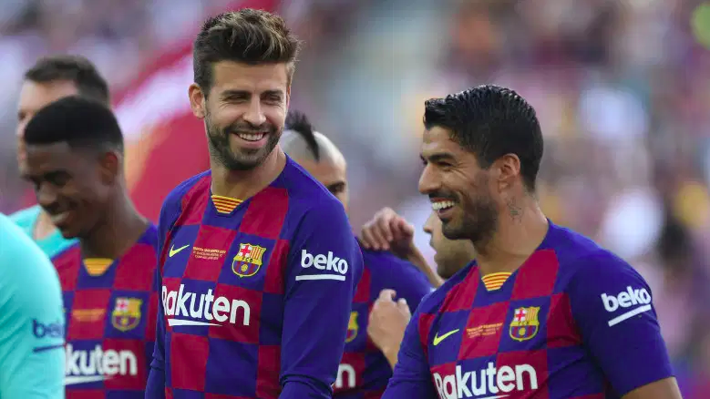 Gerard Piqué y Luis Suárez - FC Barcelona