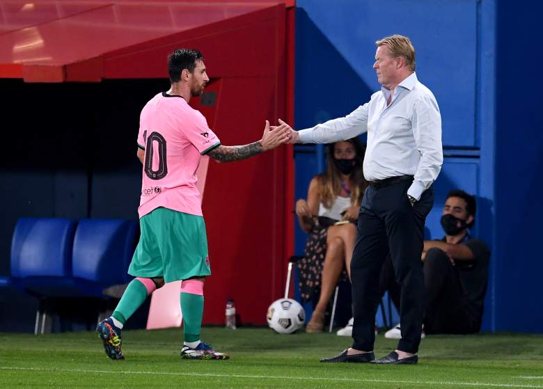 Lionel Messi y Ronald Koeman