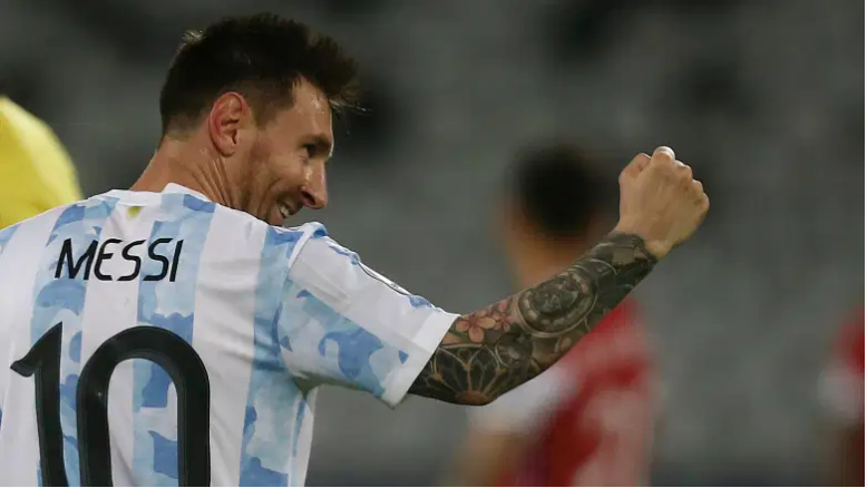 Lionel Messi celebra en la Copa América