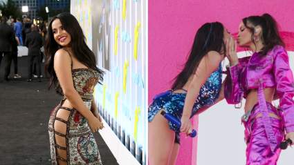 Beso y “Sin Pijama”: Natti Natasha y Becky G se besan en Coachella -VIDEO