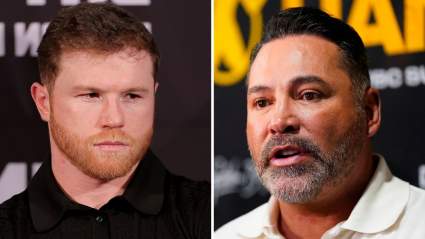 Canelo Álvarez y Oscar de la Hoya casi llegan a los golpes – VIDEO