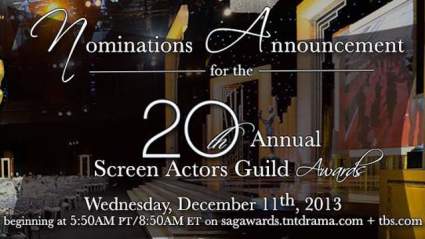 SAG Awards Nominations 2014: Lista de candidatos