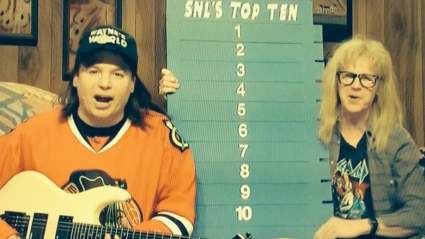 WATCH: El mundo de Wayne en ‘Saturday Night Live’ 40 aniversario